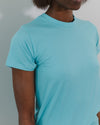 BASERANGE Classic Bamboo Fiber and Cotton Slim Fit T-shirt Series Collection Round Neck Bottoming Shirt France BAS-TOCT-BL-SP25-CHARLES TURQUOISE